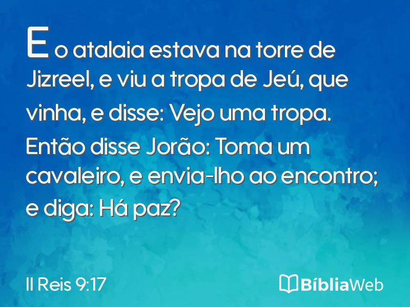 II Reis 9:17 em imagem para compartilhar