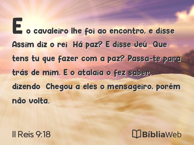 II Reis 9:18 em imagem para compartilhar