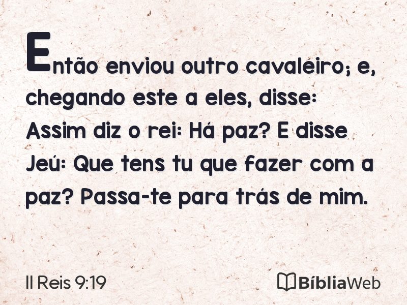 II Reis 9:19 em imagem para compartilhar