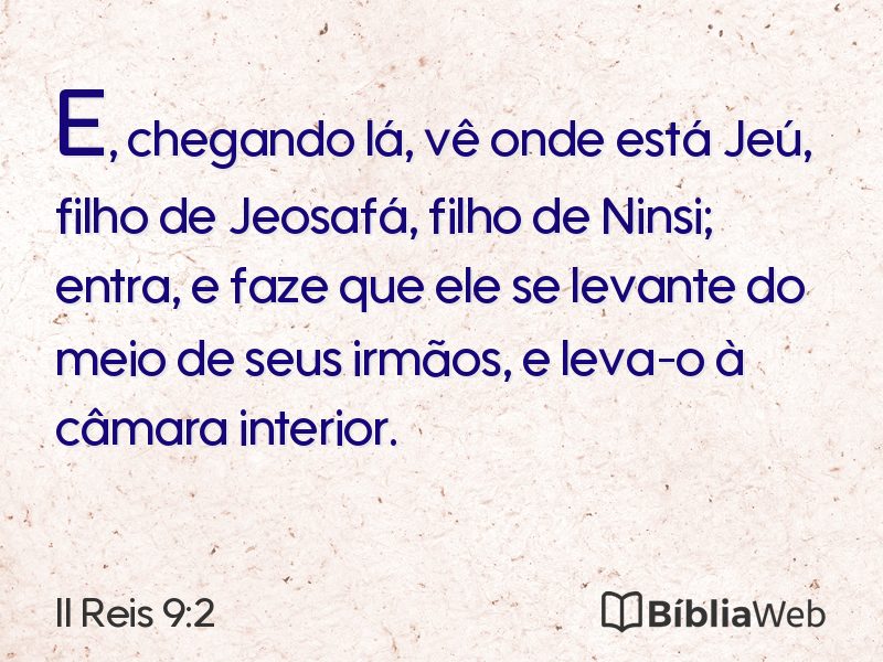II Reis 9:2 em imagem para compartilhar