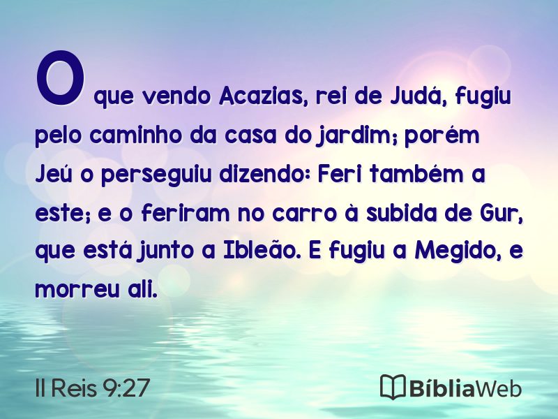 II Reis 9:27 em imagem para compartilhar