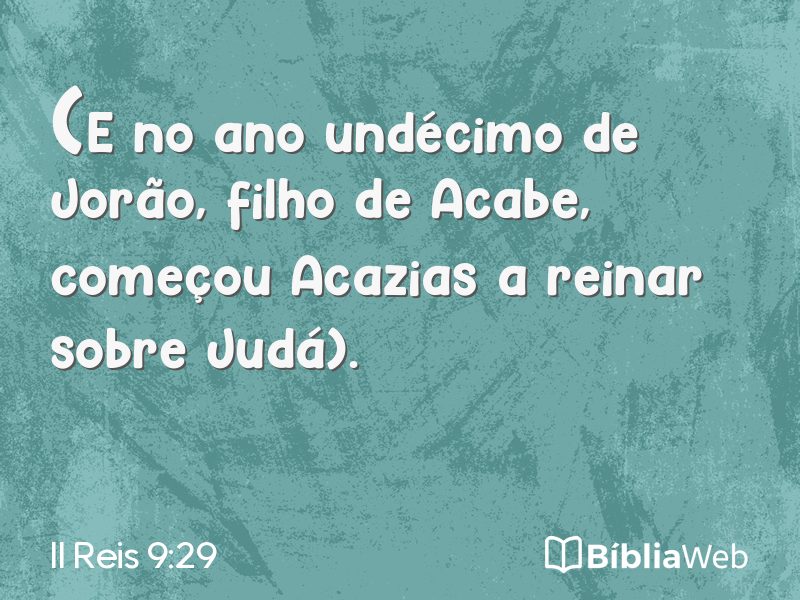 II Reis 9:29 em imagem para compartilhar