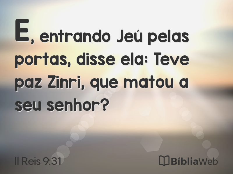 II Reis 9:31 em imagem para compartilhar