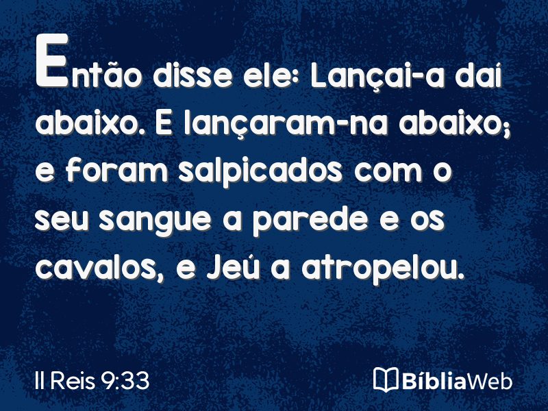 II Reis 9:33 em imagem para compartilhar