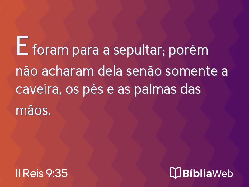 II Reis 9:35 em imagem para compartilhar