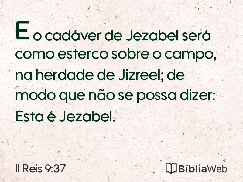 II Reis 9:37 em imagem para compartilhar