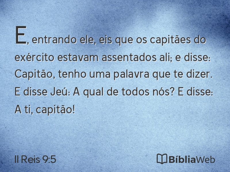 II Reis 9:5 em imagem para compartilhar