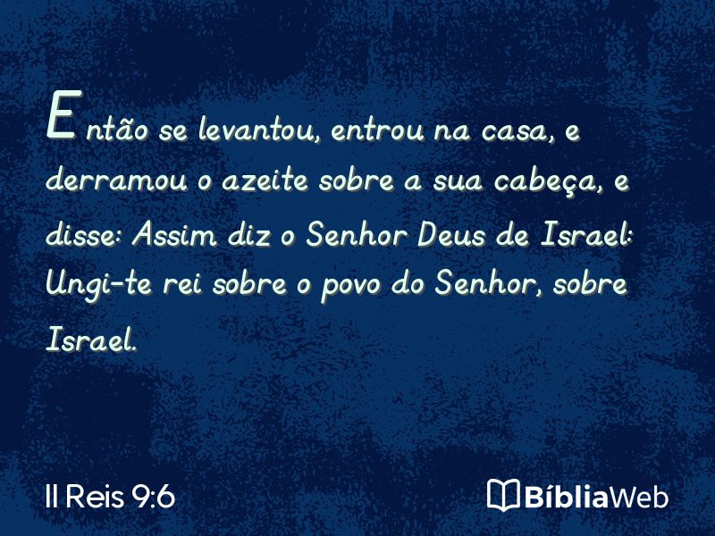 II Reis 9:6 em imagem para compartilhar