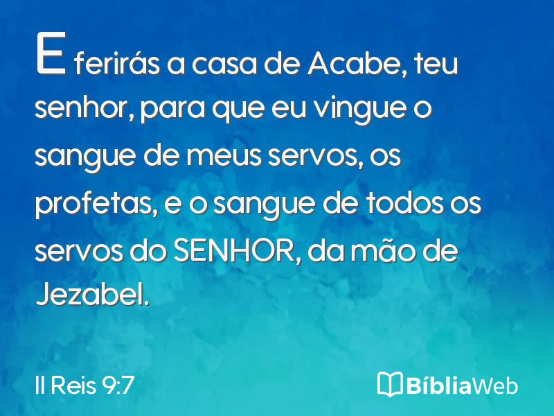 II Reis 9:7 em imagem para compartilhar