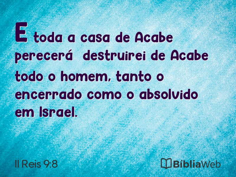 II Reis 9:8 em imagem para compartilhar