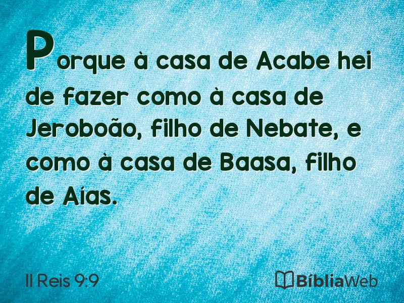 II Reis 9:9 em imagem para compartilhar