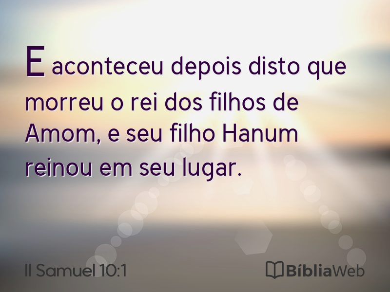 II Samuel 10:1 em imagem para compartilhar