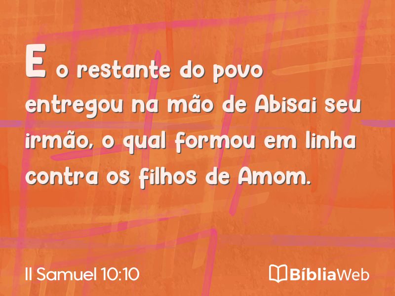 II Samuel 10:10 em imagem para compartilhar