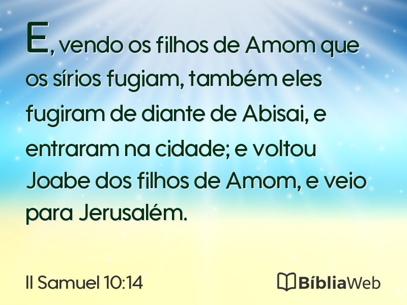 II Samuel 10:14 em imagem para compartilhar