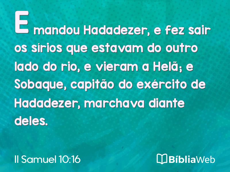 II Samuel 10:16 em imagem para compartilhar