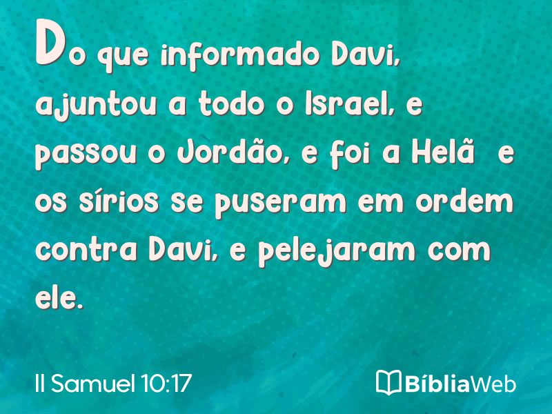 II Samuel 10:17 em imagem para compartilhar