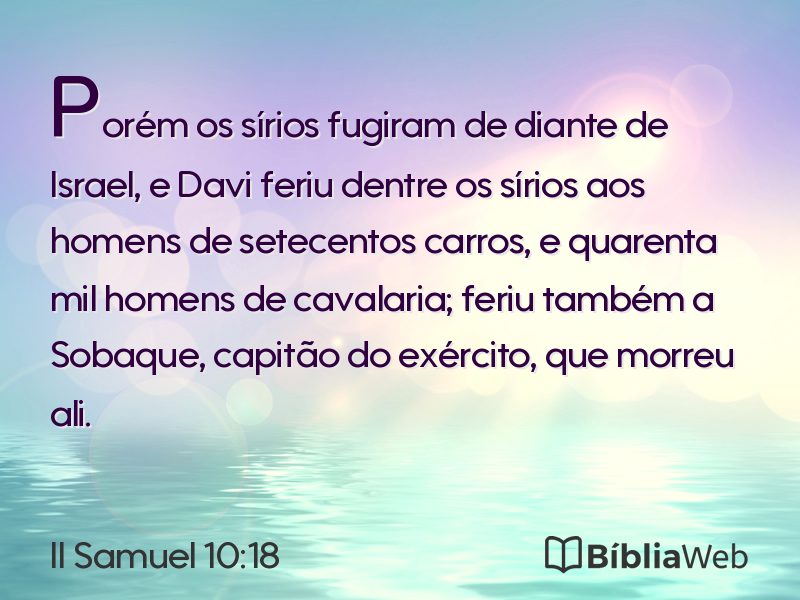 II Samuel 10:18 em imagem para compartilhar
