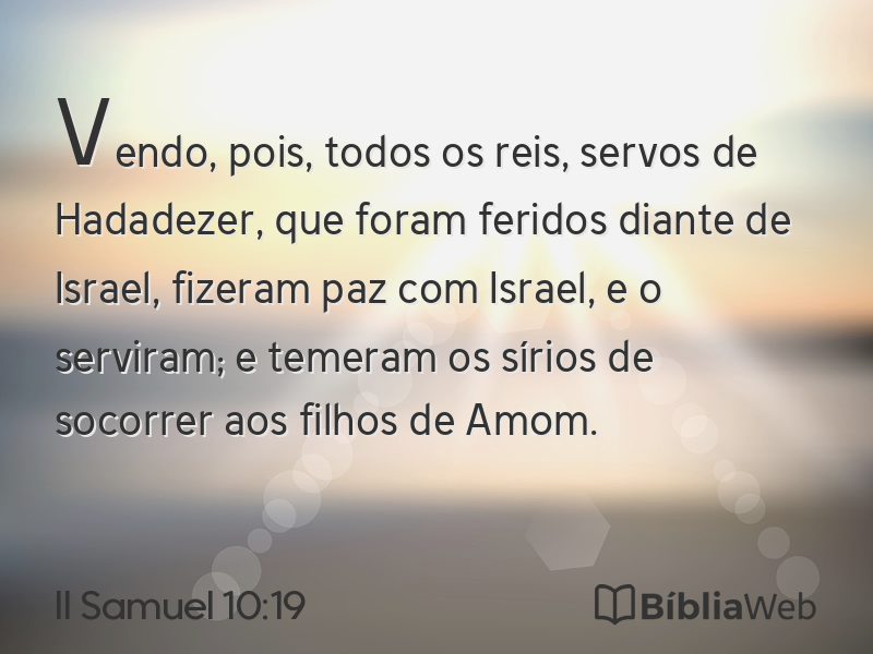 II Samuel 10:19 em imagem para compartilhar