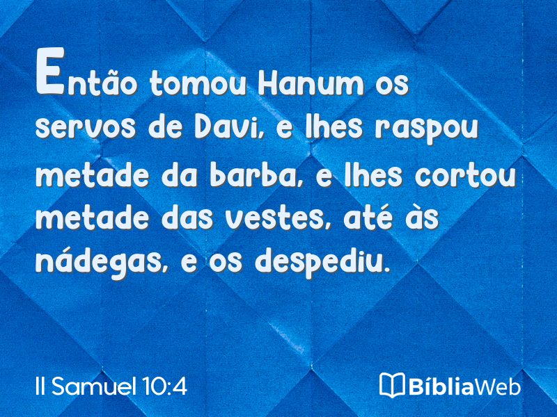 II Samuel 10:4 em imagem para compartilhar