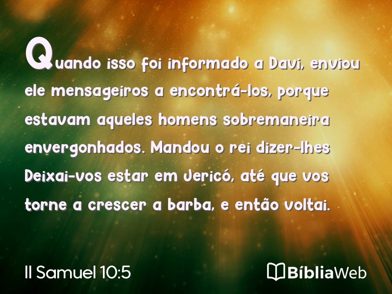 II Samuel 10:5 em imagem para compartilhar