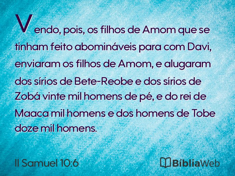 II Samuel 10:6 em imagem para compartilhar