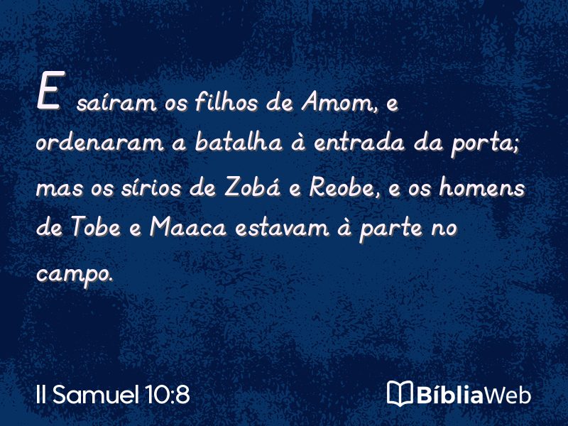 II Samuel 10:8 em imagem para compartilhar
