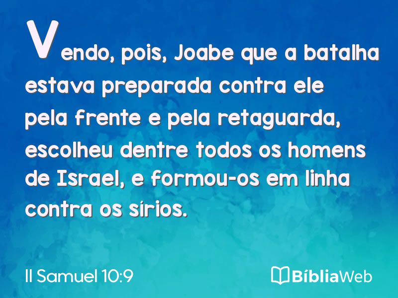II Samuel 10:9 em imagem para compartilhar