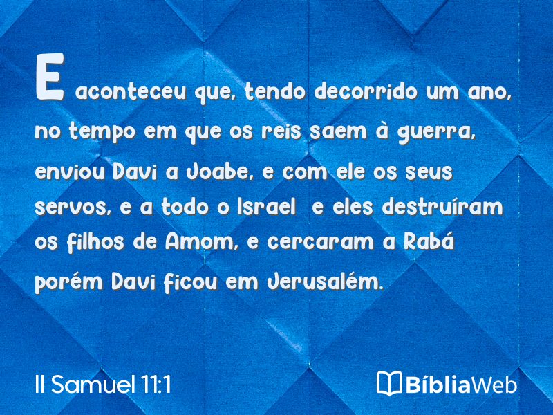 II Samuel 11:1 em imagem para compartilhar
