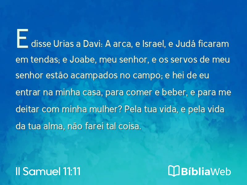 II Samuel 11:11 em imagem para compartilhar