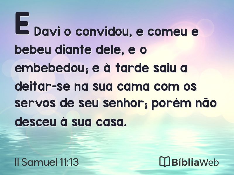 II Samuel 11:13 em imagem para compartilhar