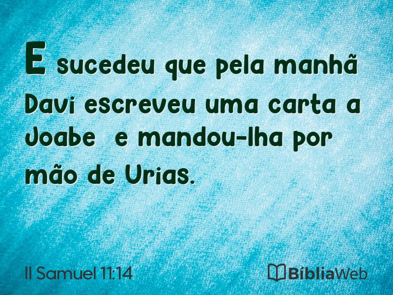 II Samuel 11:14 em imagem para compartilhar