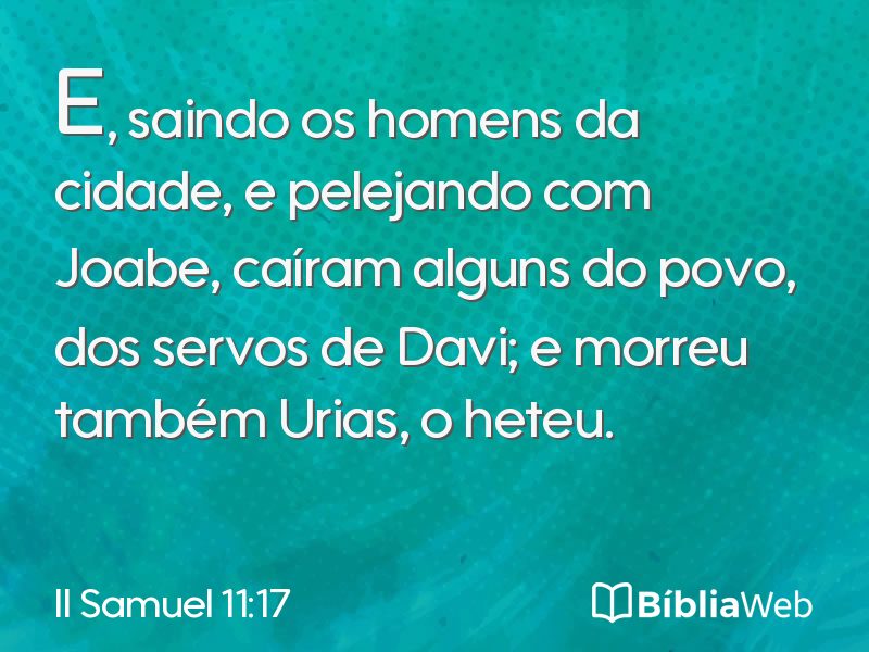 II Samuel 11:17 em imagem para compartilhar