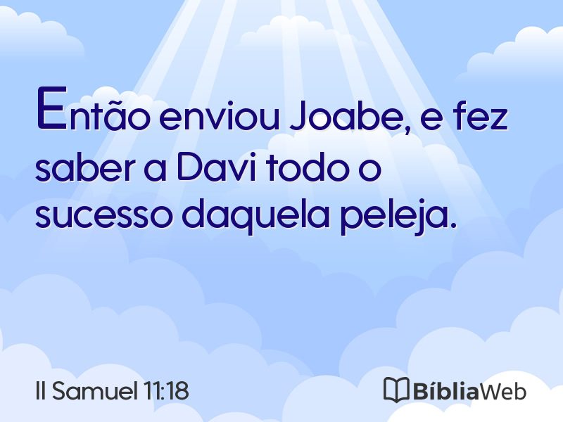 II Samuel 11:18 em imagem para compartilhar