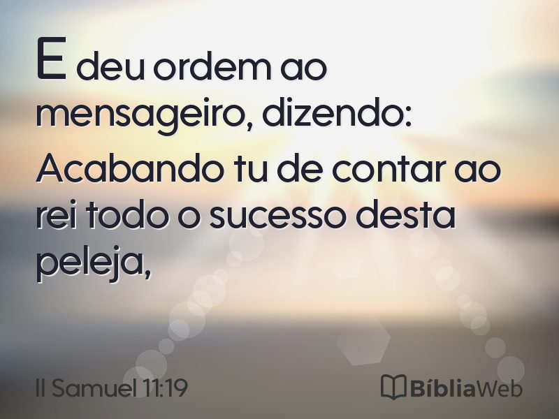 II Samuel 11:19 em imagem para compartilhar