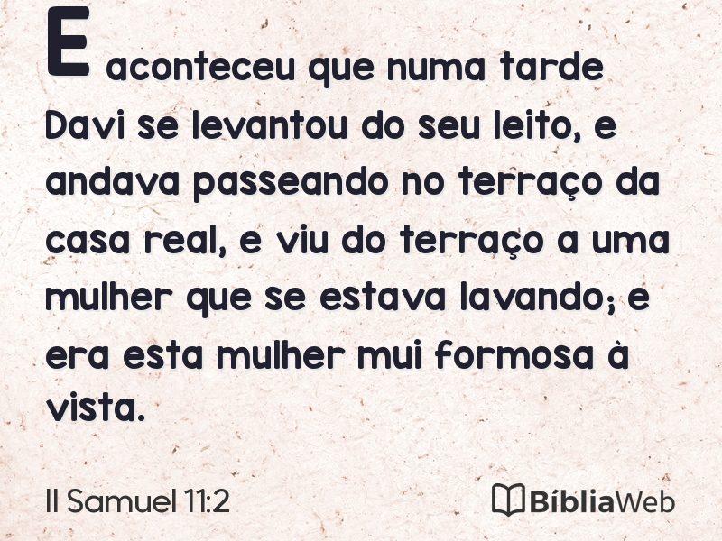 II Samuel 11:2 em imagem para compartilhar