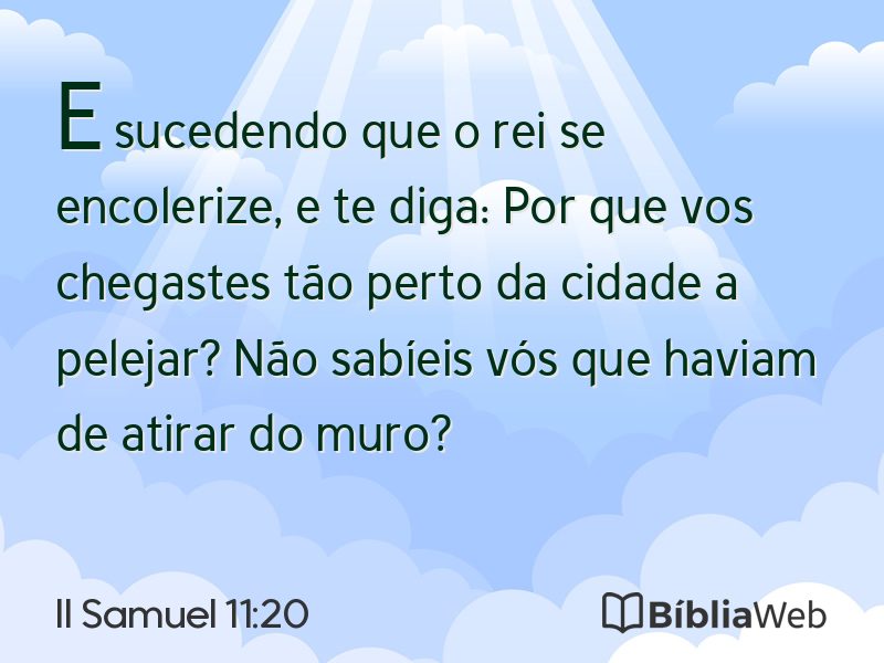 II Samuel 11:20 em imagem para compartilhar