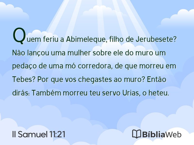 II Samuel 11:21 em imagem para compartilhar