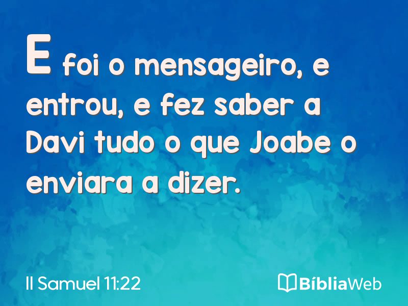 II Samuel 11:22 em imagem para compartilhar