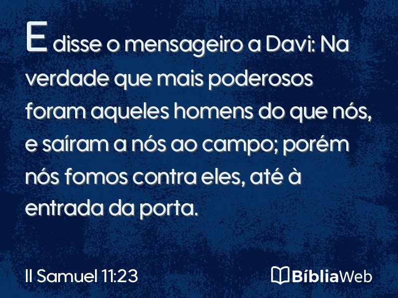 II Samuel 11:23 em imagem para compartilhar