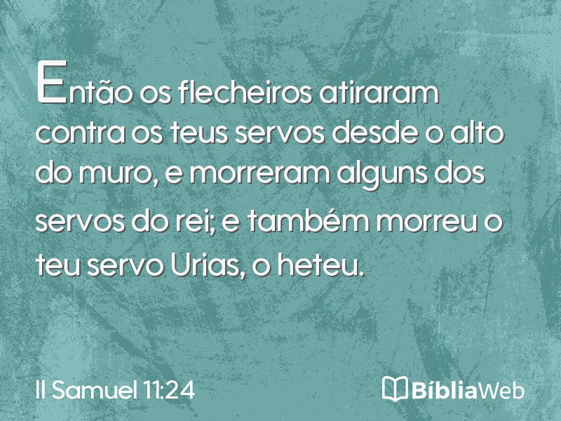 II Samuel 11:24 em imagem para compartilhar