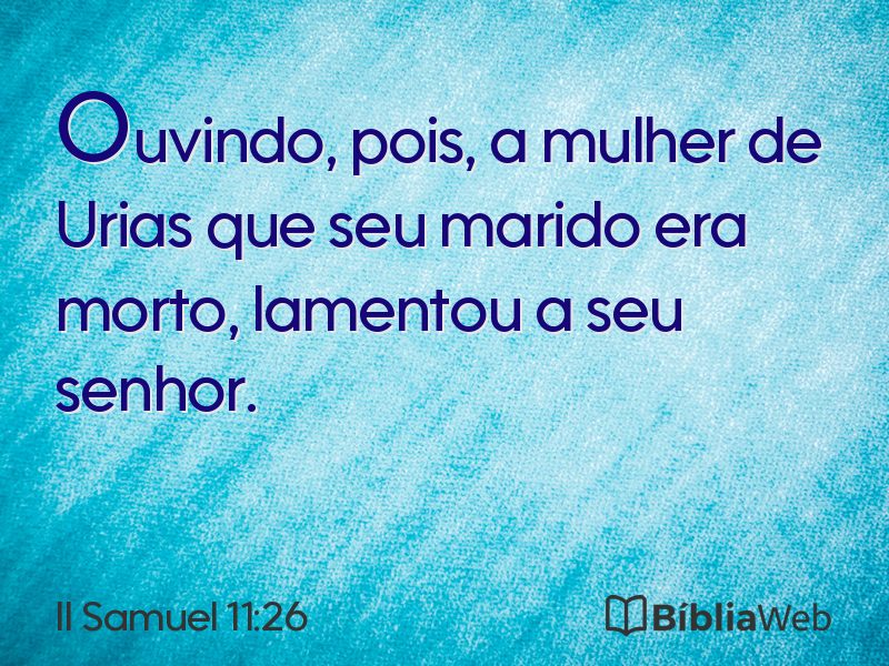 II Samuel 11:26 em imagem para compartilhar