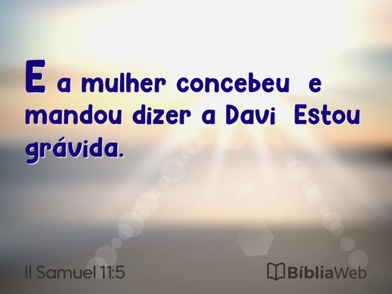 II Samuel 11:5 em imagem para compartilhar
