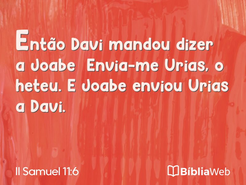 II Samuel 11:6 em imagem para compartilhar