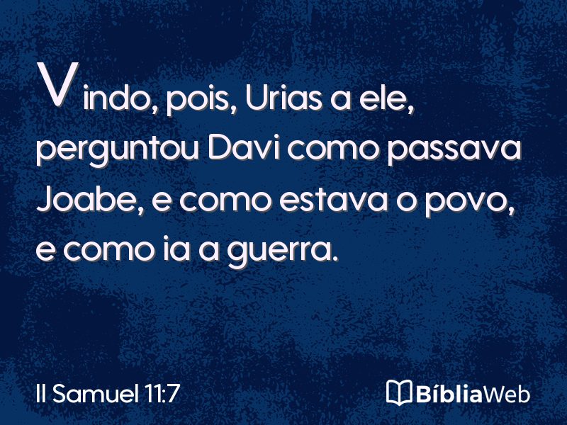II Samuel 11:7 em imagem para compartilhar