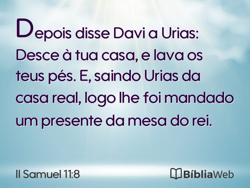 II Samuel 11:8 em imagem para compartilhar