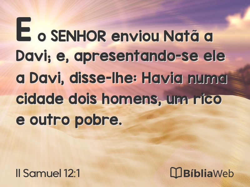 II Samuel 12:1 em imagem para compartilhar