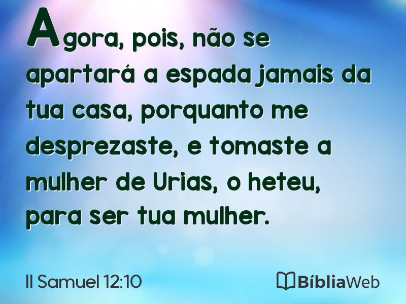 II Samuel 12:10 em imagem para compartilhar
