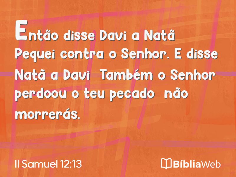 II Samuel 12:13 em imagem para compartilhar