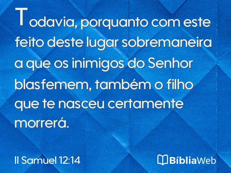 II Samuel 12:14 em imagem para compartilhar