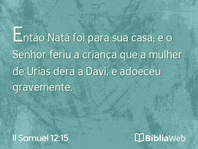 II Samuel 12:15 em imagem para compartilhar